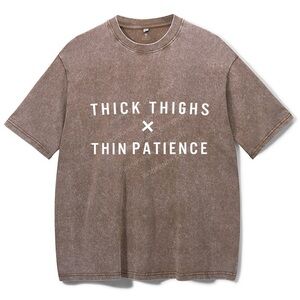 NWT IronPanda THICK THIGHS THIN PATIENCE VINTAGE GYM SHIRT XL B10